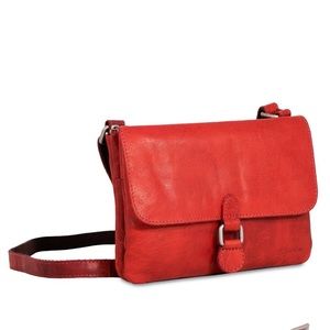 Jack Georges Voyager Wallet Red Leather Crossbody